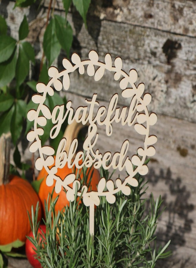 Cliths Wooden Thanksgiving Table Topper Rustic Thanksgiving Table Decor Custom Cake Topper Names Topper DIY Craft Gift for Bride & Groom - Image 2